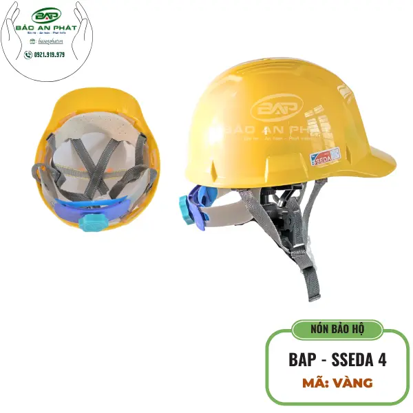 NÓN BẢO HỘ LAO ĐỘNG BAP 02 - SSEDA VÀNG