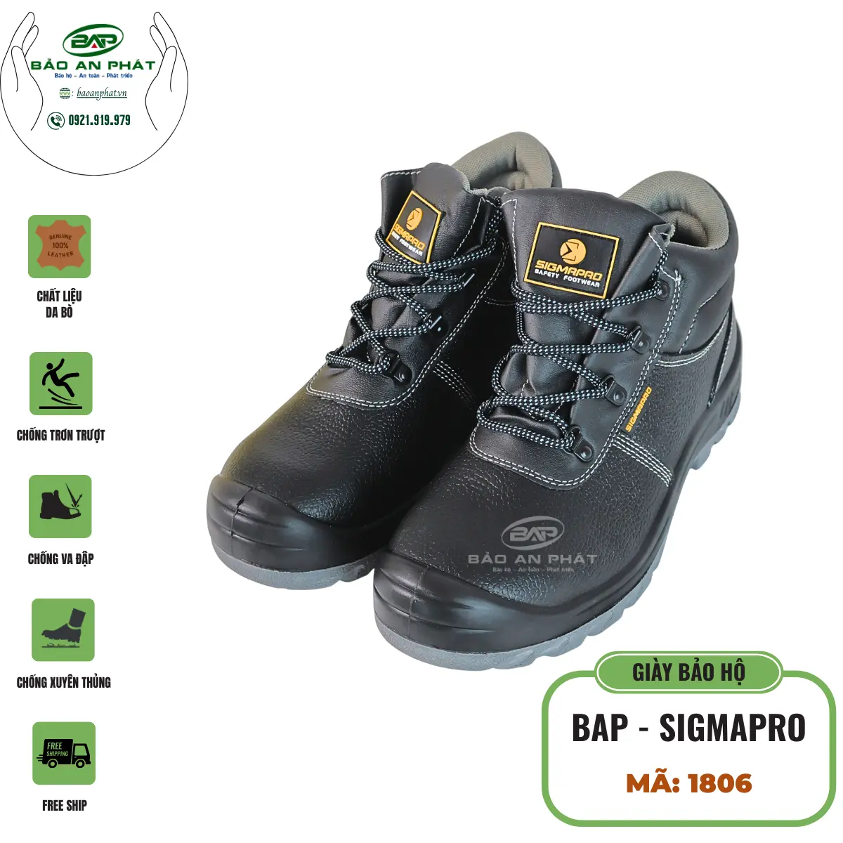 GIÀY BẢO HỘ SIGMAPRO CỔ CAO