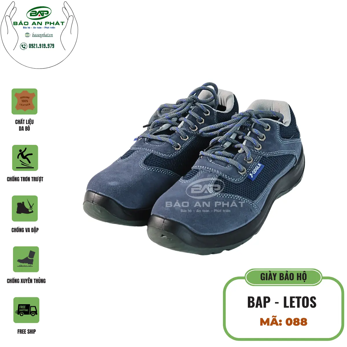 GIÀY BẢO HỘ BAP LETOS 088