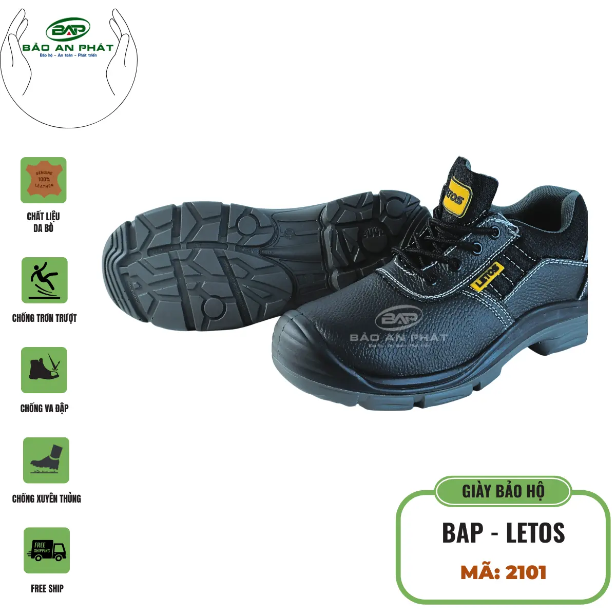 GIÀY BẢO HỘ BAP LETOS CỔ THẤP