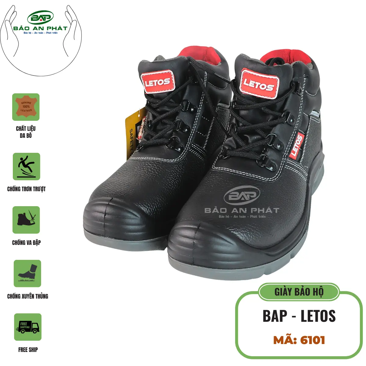 GIÀY BẢO HỘ BAP LETOS CỔ CAO