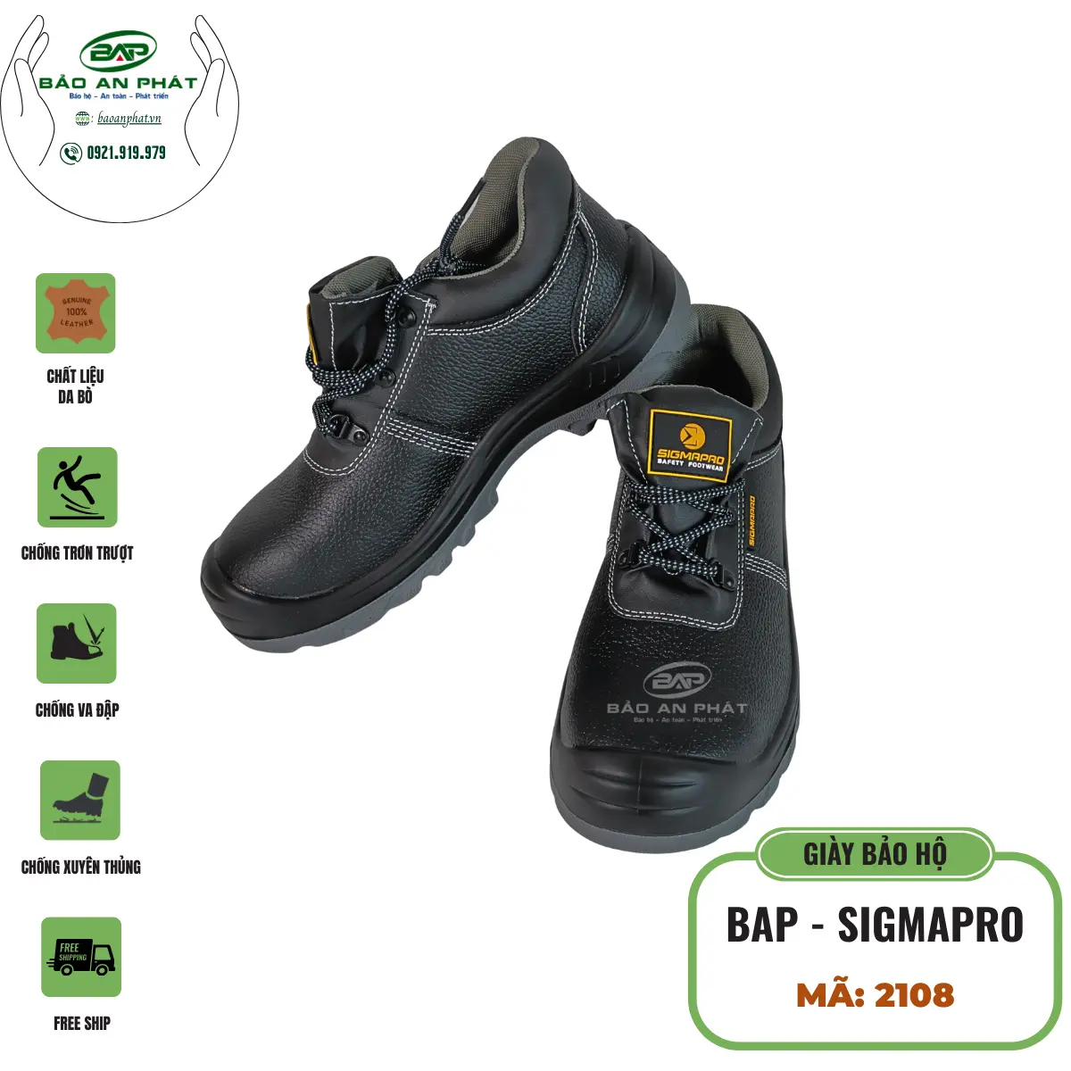 GIÀY BẢO HỘ LAO ĐỘNG SIGMAPRO CỔ CAO
