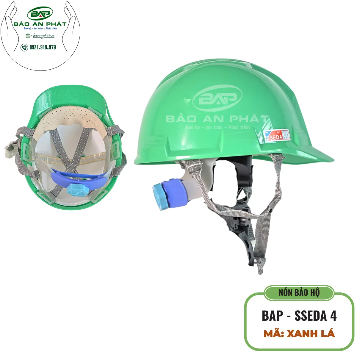 NÓN BẢO HỘ LAO ĐỘNG BAP 06 - SSEDA XANH LÁ