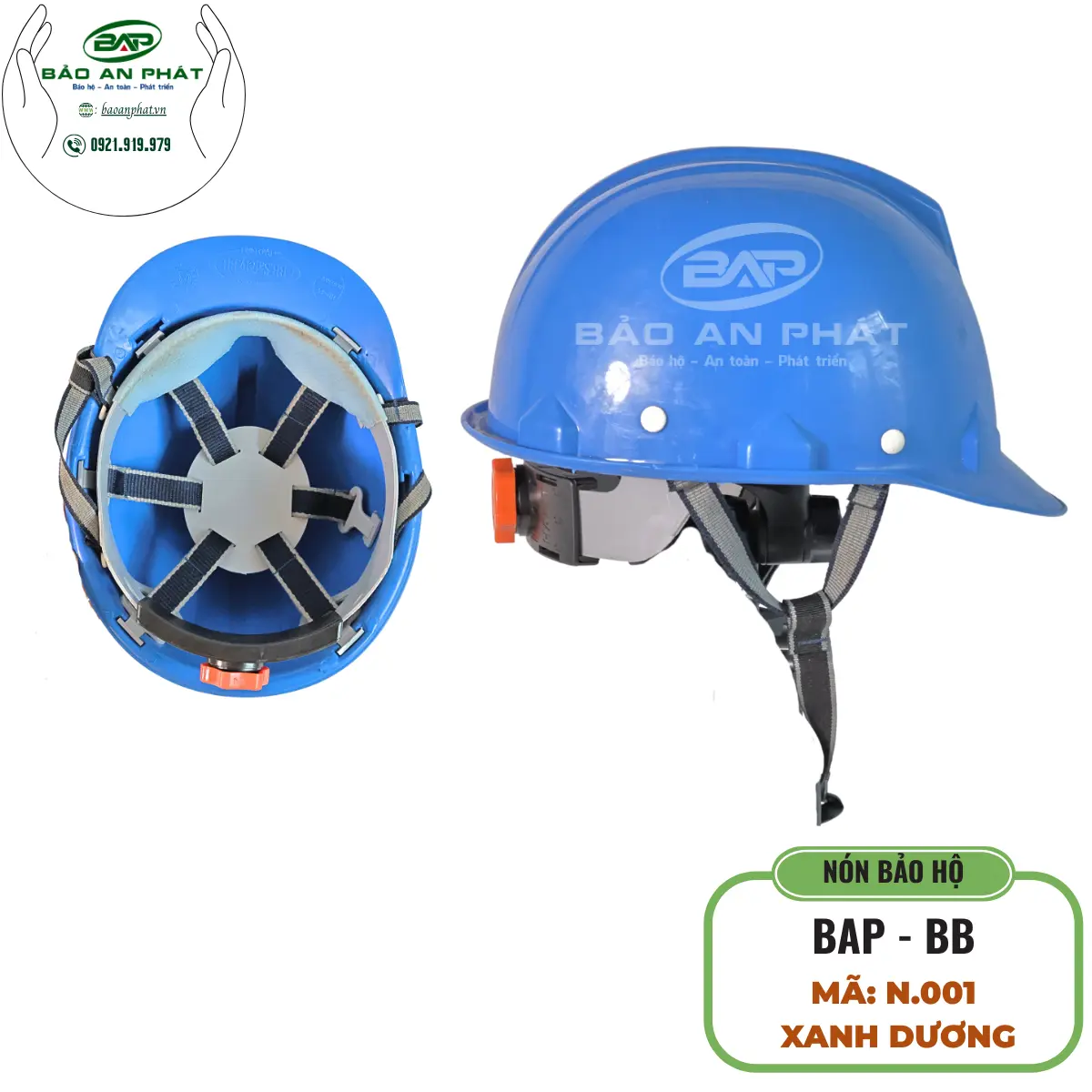 NÓN BẢO HỘ LAO ĐỘNG BAP 17 - BB N.001 XANH DƯƠNG