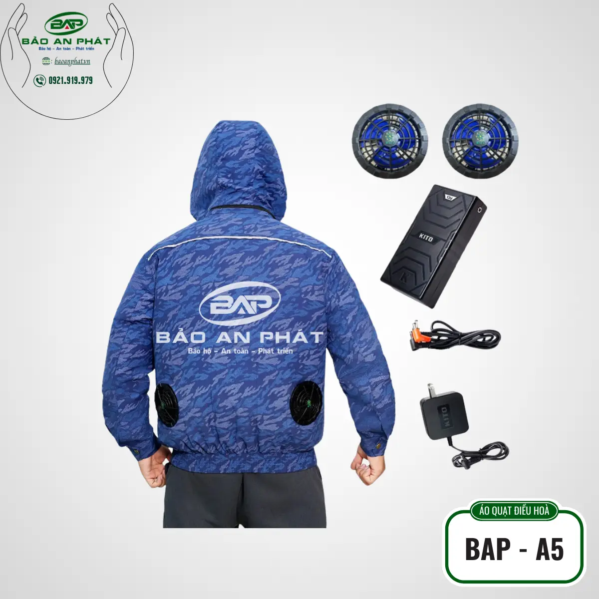 Áo điều hoà BAP-A5 (CHƯA BAO GỒM QUẠT & PIN)