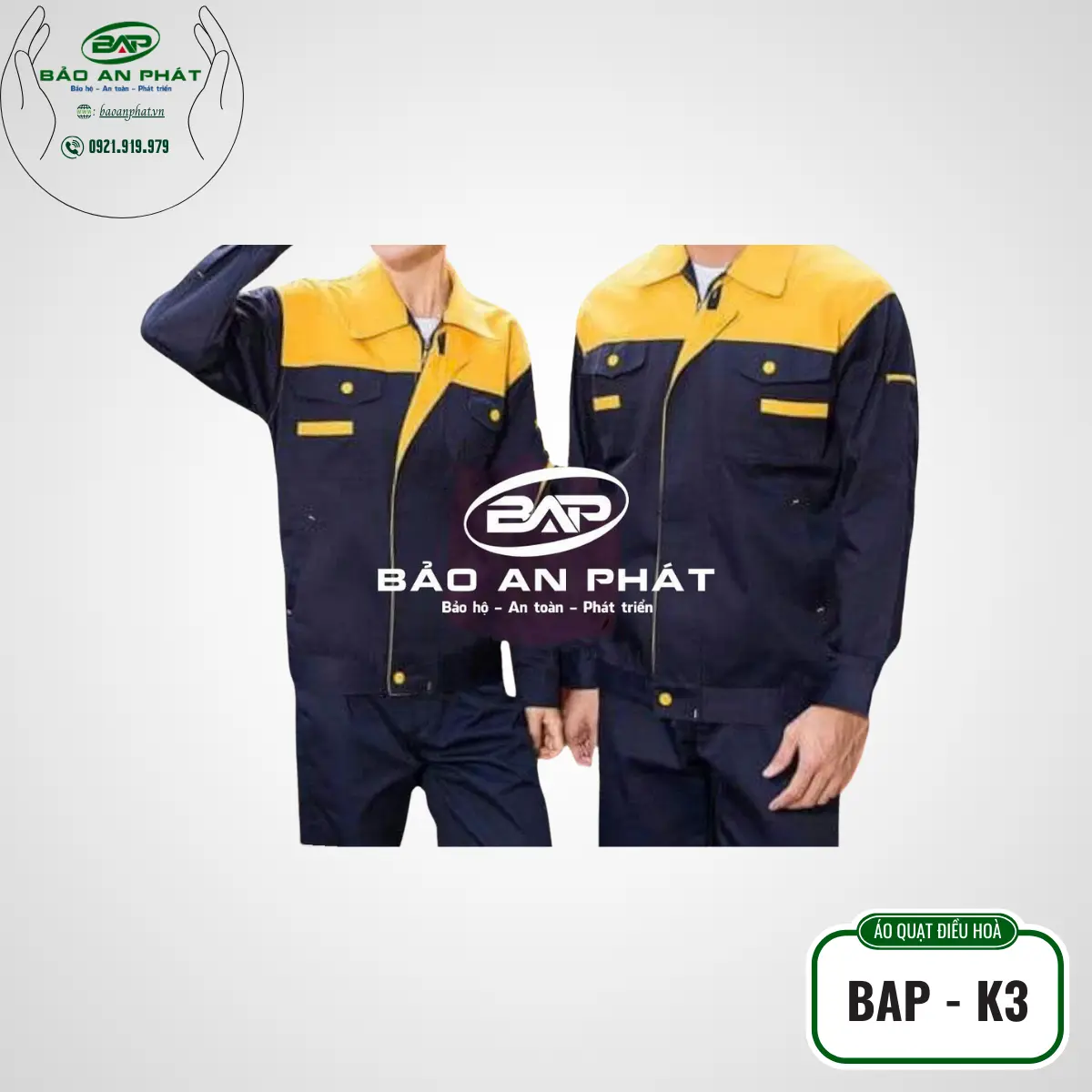 Áo Kaki có khoá BAP-K3