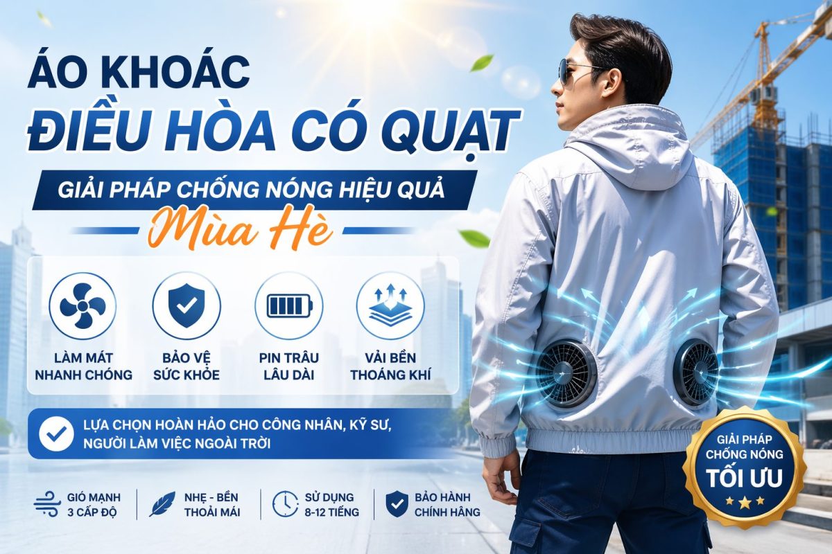 Áo quạt điều hòa giải p[hát chống nóng hiệu quả