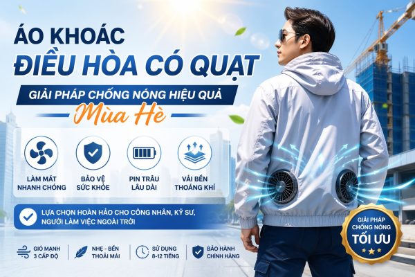 Áo khoác điều hòa có quạt – Giải pháp chống nóng hiệu quả mùa hè