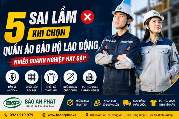 5 Sai Lầm Khi Chọn Quần Áo Bảo Hộ Lao Động Nhiều Doanh Nghiệp Hay Gặp
